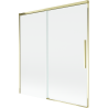 Mexen Rox dviejų dalių stumdomas dušo užuolaidų ekranas 150 x 150 cm, skaidrus, auksinis - 8C9-150-001-50-00