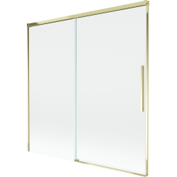 Mexen Rox dvigubas vonios ekranas, slankus, 160 x 150 cm, skaidrus, auksinis - 8C9-160-001-50-00