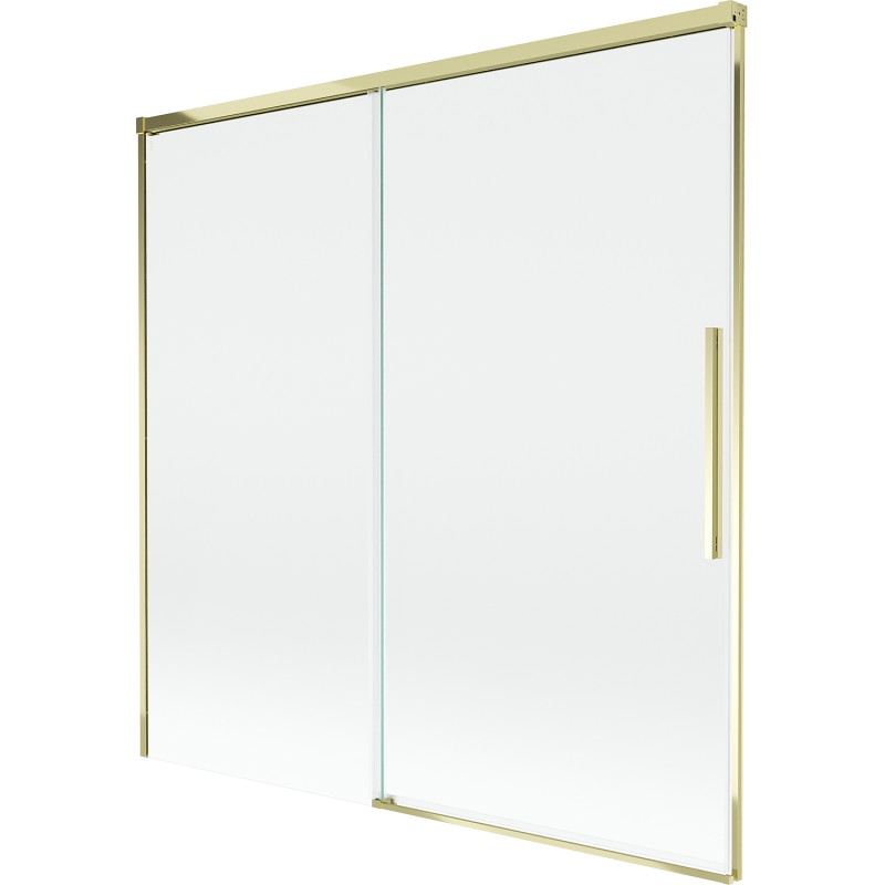 Mexen Rox dvigubas vonios ekranas, slankus, 160 x 150 cm, skaidrus, auksinis - 8C9-160-001-50-00