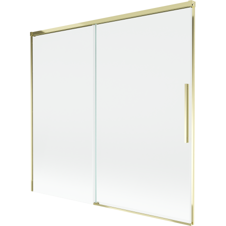 Mexen Rox dviejų dalių vonios ekranas stumdomas 170 x 150 cm, permatomas, auksinis - 8C9-170-001-50-00