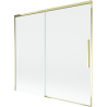 Mexen Rox dviejų dalių vonios ekranas stumdomas 170 x 150 cm, permatomas, auksinis - 8C9-170-001-50-00
