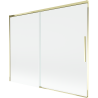 Mexen Rox dviejų dalių stumdomas vonios kambario ekranas, 190 x 150 cm, skaidrus, auksinis - 8C9-190-001-50-00