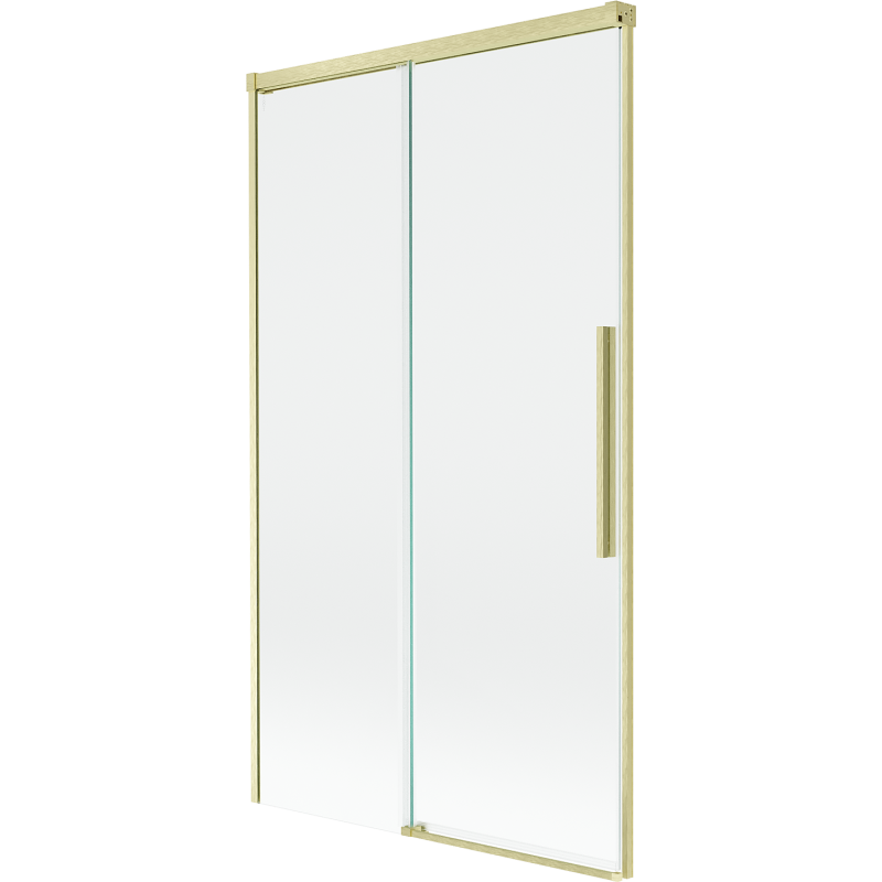 Mexen Rox 2 dalių slankiojantis dušo sienelė 100 x 150 cm, skaidrus, auksinis šlifuotas - 8C9-100-001-55-00