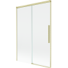 Mexen Rox dviejų dalių stumdomas dušo pertvara 120 x 150 cm, permatomas, auksinis šepečiuotas - 8C9-120-001-55-00