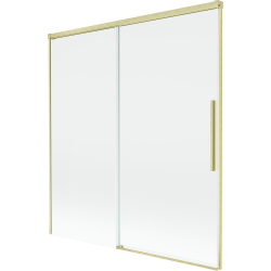 Mexen Rox 2-dalių stumdomas vonios ekranas, 150 x 150 cm, skaidrus, šlifuotas auksas - 8C9-150-001-55-00