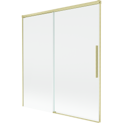 Mexen Rox dviejų dalių stumdomas vonios ekranas 150 x 150 cm, skaidrus, šlifuotas auksinis - 8C9-150-001-55-00