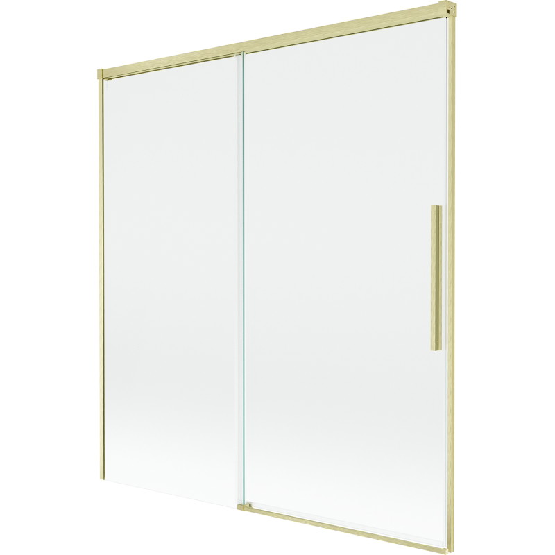 Mexen Rox dviejų dalių stumdomas vonios ekranas 150 x 150 cm, skaidrus, šlifuotas auksinis - 8C9-150-001-55-00