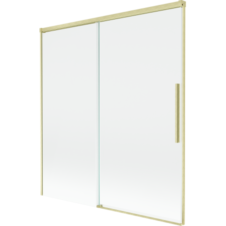 Mexen Rox dviejų dalių stumdomas vonios ekranas 150 x 150 cm, skaidrus, šlifuotas auksinis - 8C9-150-001-55-00