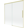 Mexen Rox dviejų dalių slankiojama vonios ekrano siena 160 x 150 cm, permatoma, aukso šukuota - 8C9-160-001-55-00