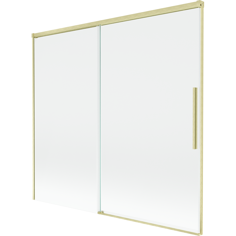 Mexen Rox dviejų dalių dušo užuolaidų užlenkiama sistema 170 x 150 cm, skaidri, šlifuoto aukso - 8C9-170-001-55-00