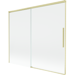 Mexen Rox 2 dalių stumdomas vonios ekranas 180 x 150 cm, skaidrus, šlifuotas auksas - 8C9-180-001-55-00