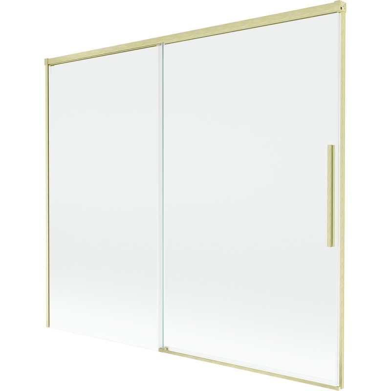 Mexen Rox 2 dalių stumdomas vonios ekranas 180 x 150 cm, skaidrus, šlifuotas auksas - 8C9-180-001-55-00
