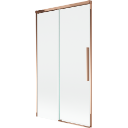 Mexen Rox dviejų dalių atverčiamas vonios ekranas 100 x 150 cm, skaidrus, rožinis auksas - 8C9-100-001-60-00