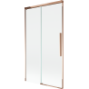 Mexen Rox dušų ekranas 2-durų stumdomas 100 x 150 cm, permatomas, rožinis auksas - 8C9-100-001-60-00