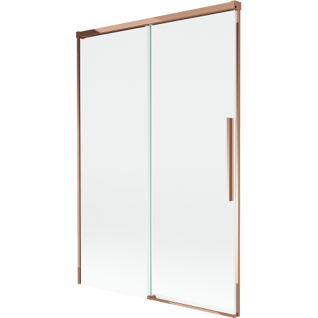 Mexen Rox 2 dalių slankiojantis vonios uždanga 120 x 150 cm, skaidri, rausvo aukso - 8C9-120-001-60-00