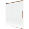 Mexen Rox dušo kabinos pertvara 2-duris stumdoma 140 x 150 cm, permatoma, rožinis auksas - 8C9-140-001-60-00