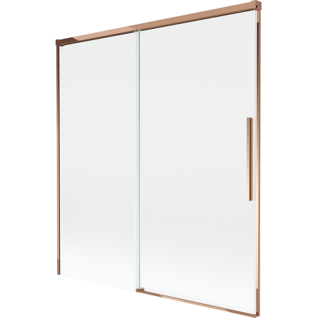 Mexen Rox voniaus ekrano dviejų dalių stumdomas 150 x 150 cm, skaidrus, rožinis auksas - 8C9-150-001-60-00