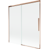 Mexen Rox voniaus ekrano dviejų dalių stumdomas 150 x 150 cm, skaidrus, rožinis auksas - 8C9-150-001-60-00