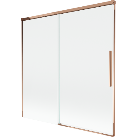 Mexen Rox dviejų dalių stumdomas vonios ekranas 160 x 150 cm, skaidrus, rožinis auksas - 8C9-160-001-60-00