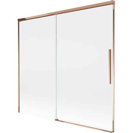 Mexen Rox dviejų dalių stumdomas dušo pertvaras 170 x 150 cm, skaidrus, rožinis auksas - 8C9-170-001-60-00
