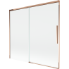 Mexen Rox 2-dalių slankiojama vonios pertvara 170 x 150 cm, skaidri, rožinis auksas - 8C9-170-001-60-00