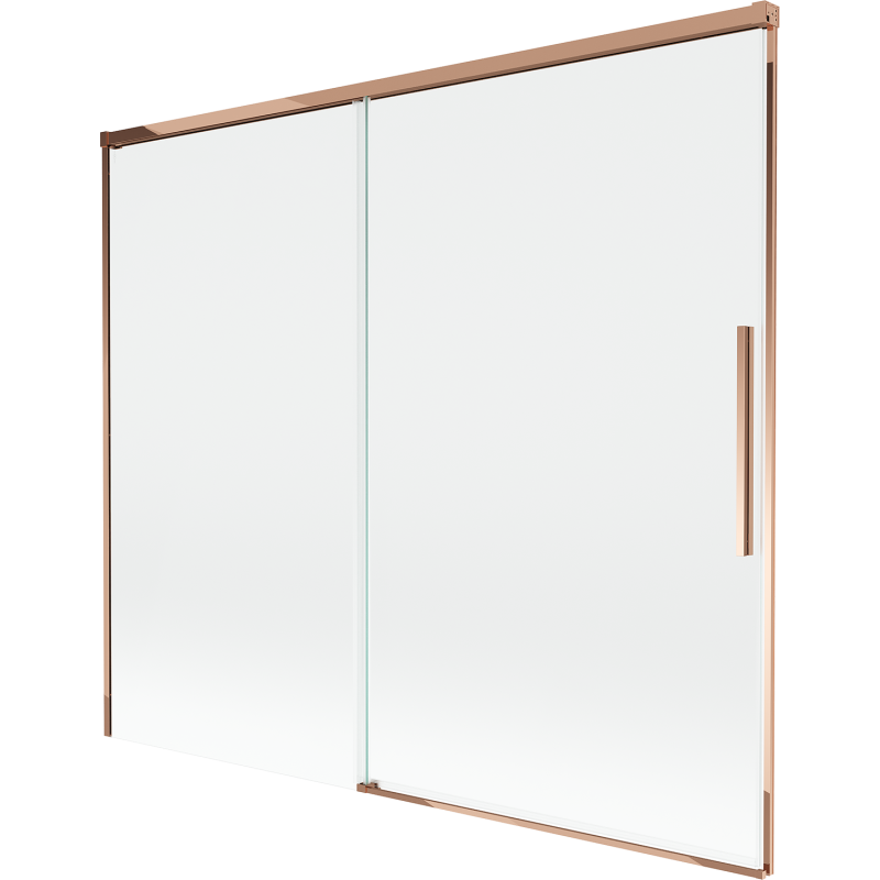 Mexen Rox stumdomas dušo geltonis, dviejų langų, 180 x 150 cm, permatomas, rožinis auksas - 8C9-180-001-60-00