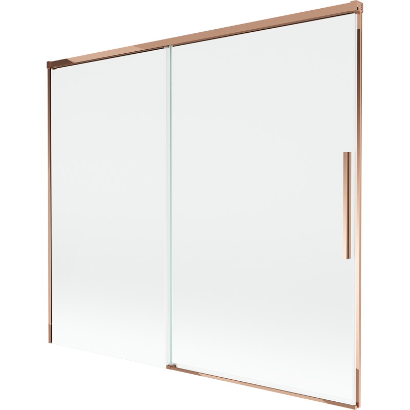 Mexen Rox voniai skirtas 2-jų dalių stumdomas ekranas 180 x 150 cm, skaidrus, rožinio aukso - 8C9-180-001-60-00