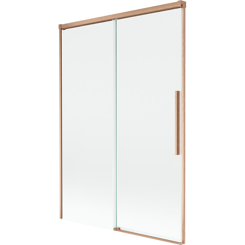 Mexen Rox 2-jų dalių stumdomas vonios ekranas 120 x 150 cm, permatomas, šlifuotas varis - 8C9-120-001-65-00