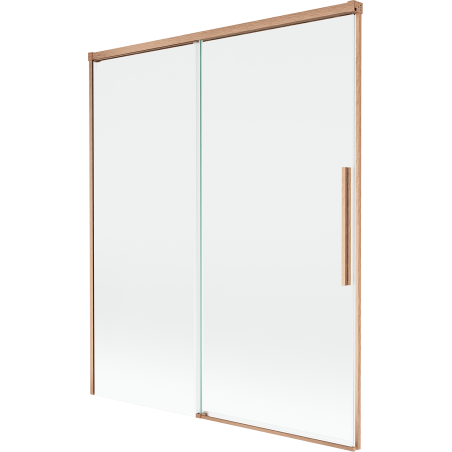 Mexen Rox vonios ekrano dviejų dalių stumdomos durys 140 x 150 cm, permatomas, šlifuotas varis - 8C9-140-001-65-00