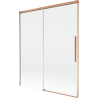 Mexen Rox vonios ekrano dviejų dalių stumdomos durys 140 x 150 cm, permatomas, šlifuotas varis - 8C9-140-001-65-00