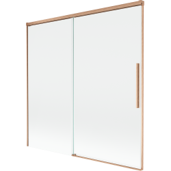 Mexen Rox Dviejų dalių stumdomas vonios pertvara 160 x 150 cm, skaidri, šepečiu padengta varis - 8C9-160-001-65-00