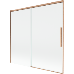 Mexen Rox dviejų dalių vonios sienelė 170 x 150 cm, permatoma, šlifuotas varis - 8C9-170-001-65-00