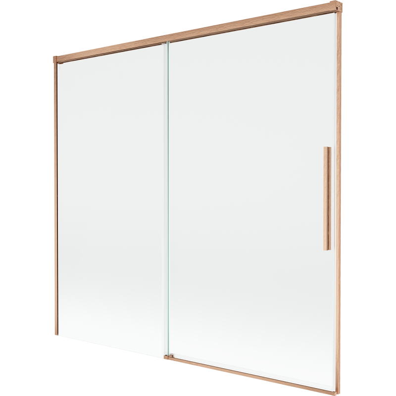 Mexen Rox vonios pertvara su stumdomais dviem sparnais 170 x 150 cm, skaidri, šepečiu valyta varis - 8C9-170-001-65-00