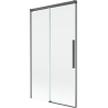 Mexen Rox dviejų durų stumdomas dušo ekranas 100 x 150 cm, skaidrus, ginklo pilka šepečiuota - 8C9-100-001-66-00