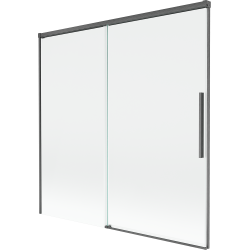 Mexen Rox dviejų durų stumdomas dušo ekranas 160 x 150 cm, skaidrus, valytas pilkas - 8C9-160-001-66-00