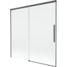 Mexen Rox dviejų durų stumdomas dušo ekranas 160 x 150 cm, skaidrus, valytas pilkas - 8C9-160-001-66-00