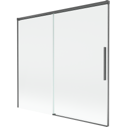 Mexen Rox vonios durys, 2 dalių, stumdomos 170 x 150 cm, skaidrios, ginklų pilka matinė - 8C9-170-001-66-00