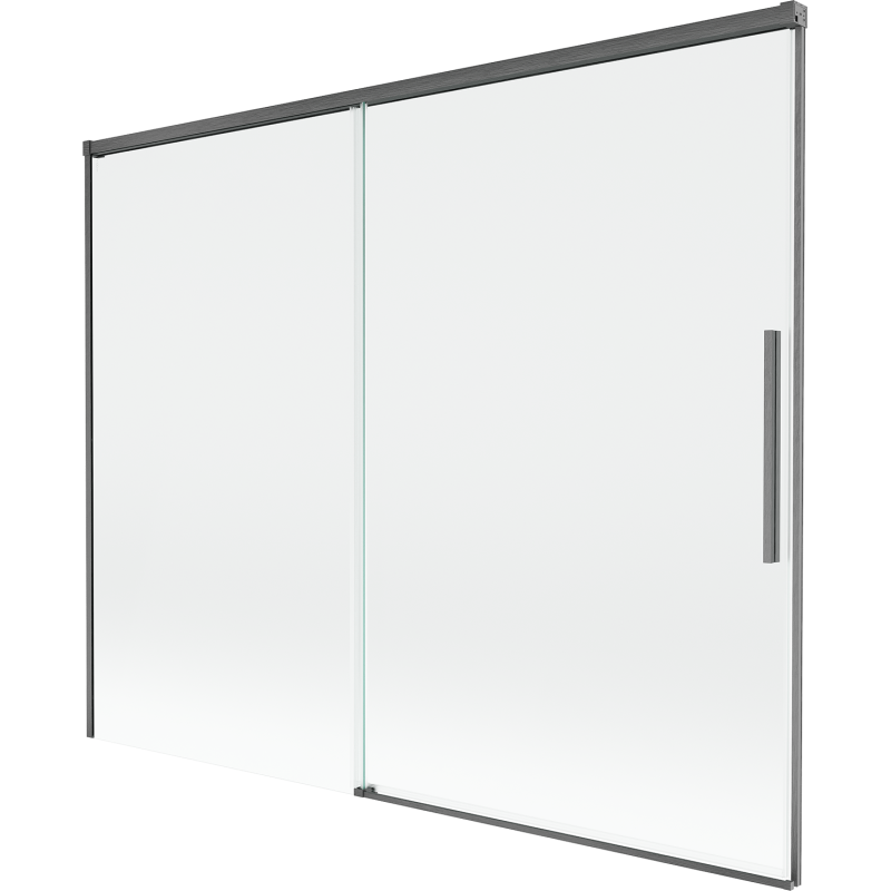 Mexen Rox dviejų sparnų stumdomas dušo ekranas 190 x 150 cm, skaidrus, šešėlinis pilkas šlifuotas - 8C9-190-001-66-00