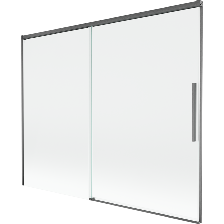 Mexen Rox dviejų sparnų stumdomas dušo ekranas 190 x 150 cm, skaidrus, šešėlinis pilkas šlifuotas - 8C9-190-001-66-00