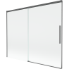 Mexen Rox dviejų sparnų stumdomas dušo ekranas 190 x 150 cm, skaidrus, šešėlinis pilkas šlifuotas - 8C9-190-001-66-00