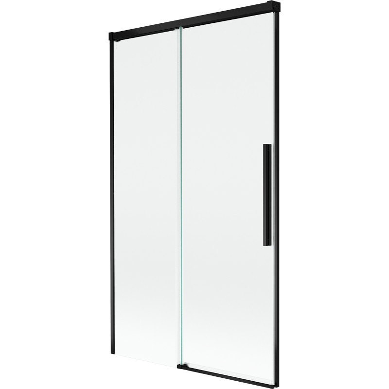 Mexen Rox 2-jų dalių slankiojantis vonios ekranas 100 x 150 cm, skaidrus, juodas - 8C9-100-001-70-00