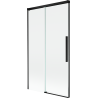 Mexen Rox dvigubas dušo ekranas, stumdomas 100 x 150 cm, skaidrus, juodas - 8C9-100-001-70-00