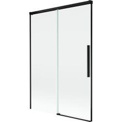 Mexen Rox 2-dalių slankus vonios pertvaras 120 x 150 cm, permatomas, juodas - 8C9-120-001-70-00