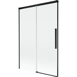 Mexen Rox dvivėrės dušo durys, stumdomos 120 x 150 cm, skaidrios, juodos - 8C9-120-001-70-00