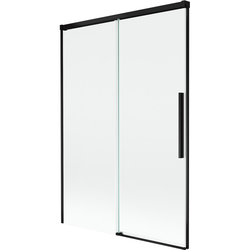 Mexen Rox 2-dalių slankus vonios pertvaras 120 x 150 cm, permatomas, juodas - 8C9-120-001-70-00