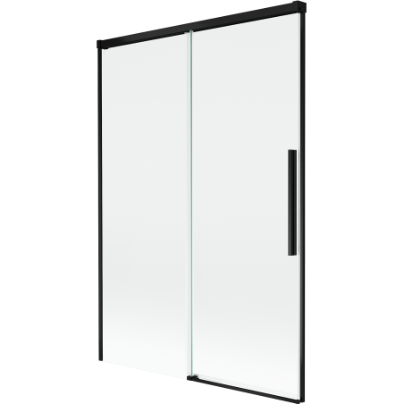 Mexen Rox 2-dalių slankus vonios pertvaras 120 x 150 cm, permatomas, juodas - 8C9-120-001-70-00