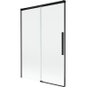 Mexen Rox dvivėrės dušo durys, stumdomos 120 x 150 cm, skaidrios, juodos - 8C9-120-001-70-00