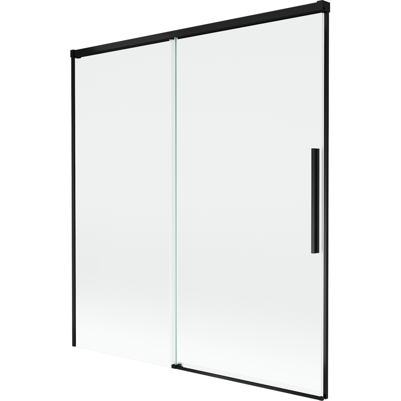 Mexen Rox dviejų dalių slankus dušo ekranas 150 x 150 cm, permatomas, juodas - 8C9-150-001-70-00