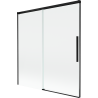 Mexen Rox 2 dalių įtraukiama vonios sienelė 150 x 150 cm, skaidri, juoda - 8C9-150-001-70-00