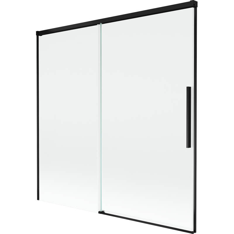 Mexen Rox 2-dalių stumdomos vonios dušo pertvaros, 160 x 150 cm, skaidrios, juodos - 8C9-160-001-70-00